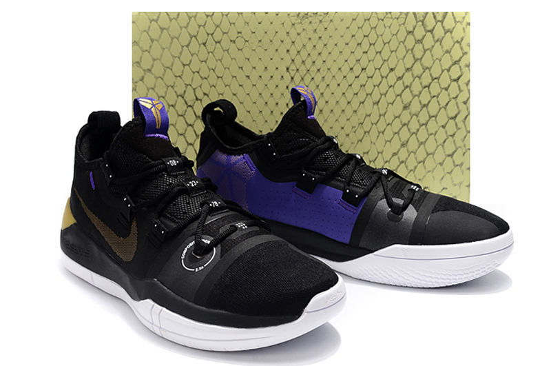 Men Nike Kobe A.D Black Purple Gold Basketball Shoes